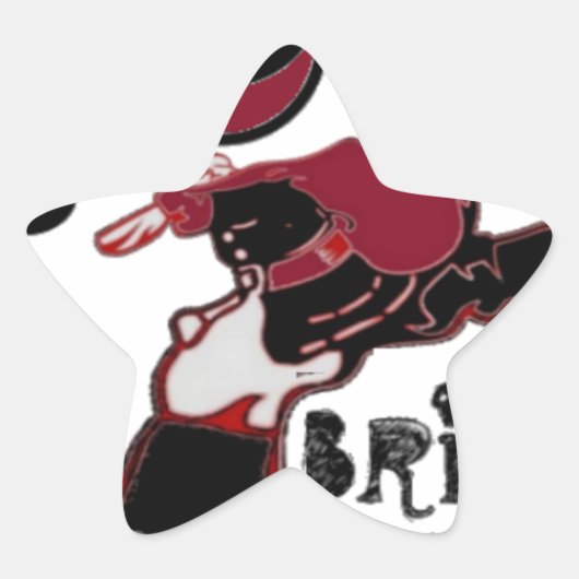Bring It On - Speelse kerst- en ruimtemashup Ster Sticker (Voorkant)