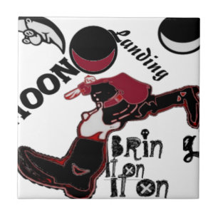 Bring It On - Speelse kerst- en ruimtemashup Tegeltje