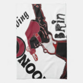 Bring It On - Speelse kerst- en ruimtemashup Theedoek (Verticaal)