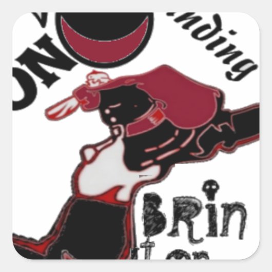 Bring It On - Speelse kerst- en ruimtemashup Vierkante Sticker (Voorkant)