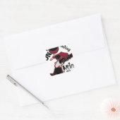 Bring It On - Speelse kerst- en ruimtemashup Vierkante Sticker (Envelop)