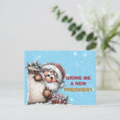 Bring Me A New President Santa Claus Feestdagenkaart (Staand voorkant)