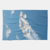 Bring me blue sky and fluffy white clouds whims theedoek (Horizontaal)