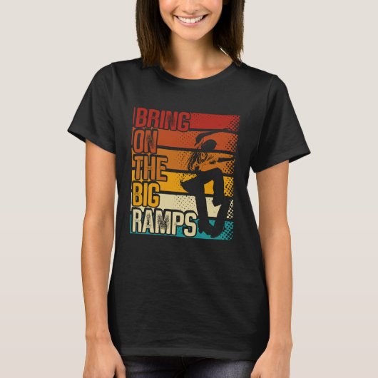 Bring On The Big Ramps Backprint Skateboarding Ska T-shirt (Voorkant)