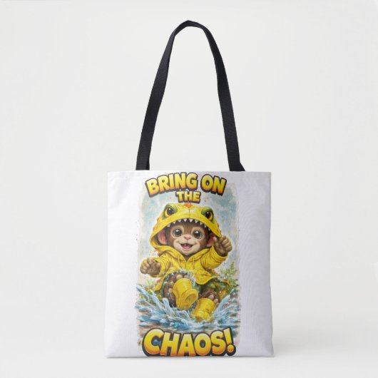 Bring on the Chaos Cute Dino Tote Bag (Voorkant)