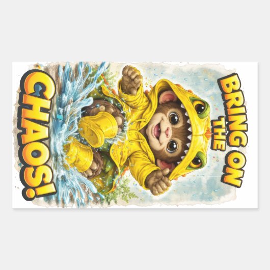 Bring on the Chaos Sticker Cute Dino (Voorkant)