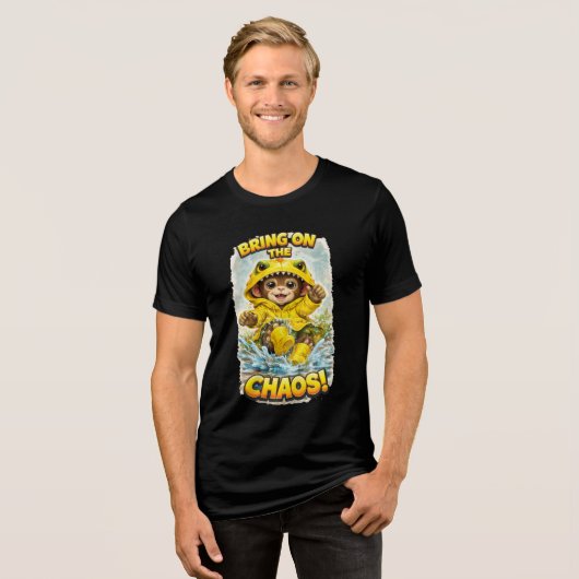 Bring on the Chaos T-Shirt Cute Rain Dino (Voorkant volledig)