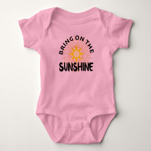 Bring On The Sunshine Design - Baby Jersey Bodysui Romper