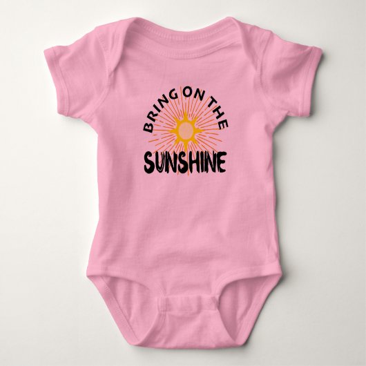 Bring On The Sunshine Design - Baby Jersey Bodysui Romper (Voorkant)