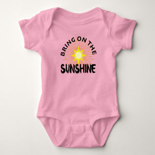 Bring On The Sunshine Design - Baby Jersey Bodysui Romper