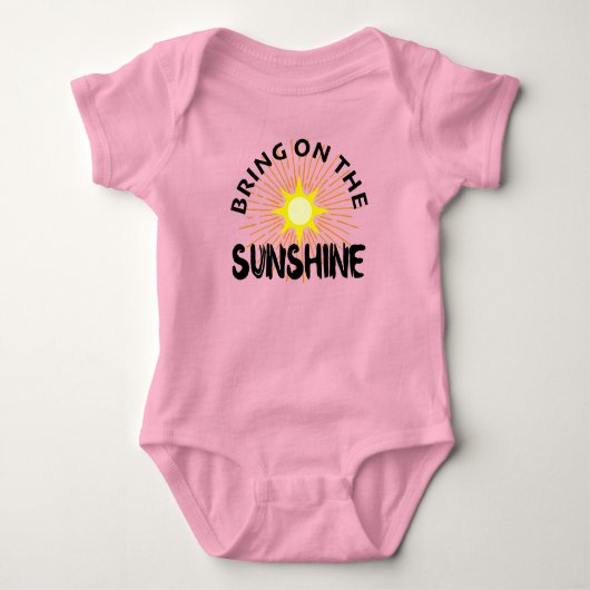 Bring On The Sunshine Design - Baby Jersey Bodysui Romper (Voorkant)