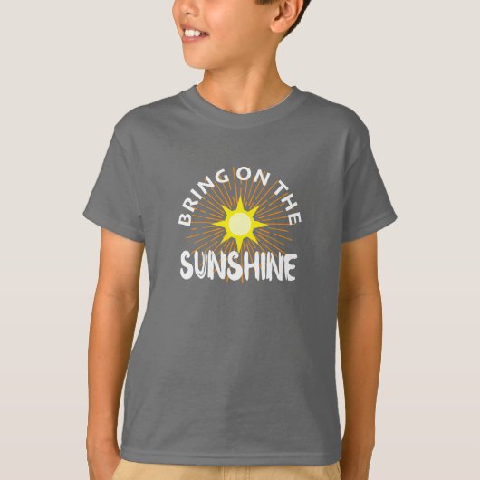Bring On The Sunshine Design - basic donker T-shir T-shirt (Voorkant)