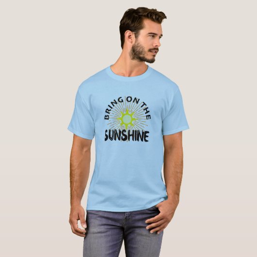 Bring On The Sunshine Design - basic donker T-shir T-shirt (Voorkant volledig)