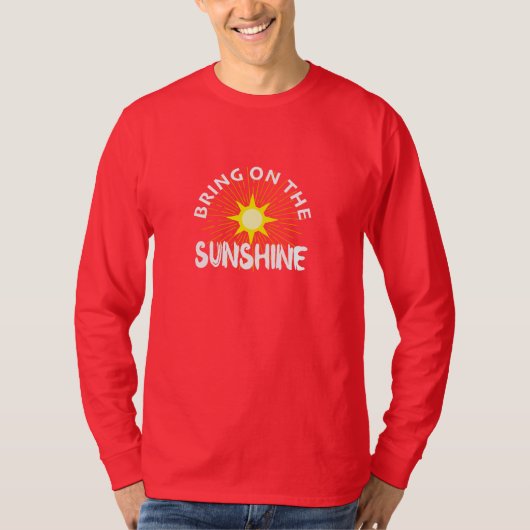 Bring On The Sunshine Design - Basic lange mouw T T-shirt (Voorkant)