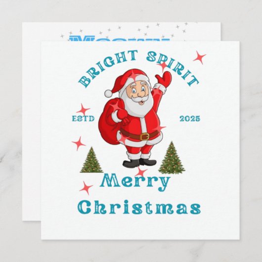 Bring the holiday cheer to life with Santa design Kaart (Voorkant / Achterkant)