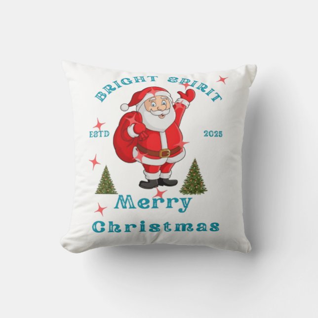 Bring the holiday cheer to life with Santa design  Kussen (Voorkant)