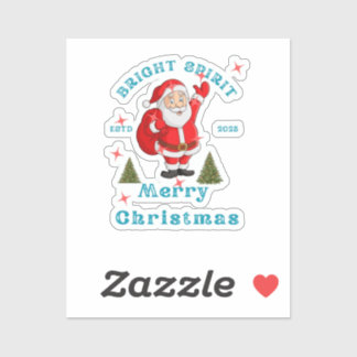 Bring the holiday cheer to life with Santa design Sticker