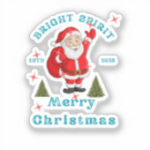 Bring the holiday cheer to life with Santa design Sticker (Voorkant)