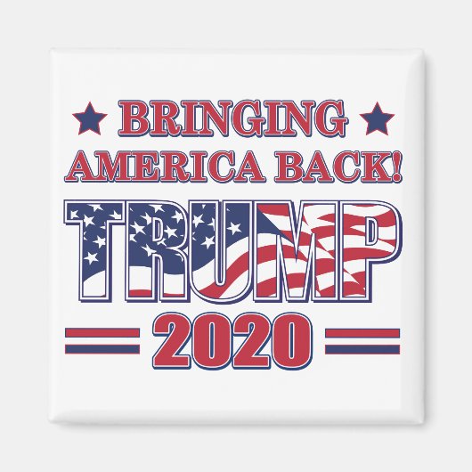 Bringing-America-Back Trump 2020 Magneet (Voorkant)