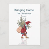 Bringing Home the Christmas Tree Briefkaart (Voorkant)
