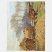 Bringing Home the Hay Boerderij Life William Black Fleece Deken (Voorkant)