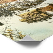 Bringing Home the Logs, Winter Landscape Poster (Hoek)