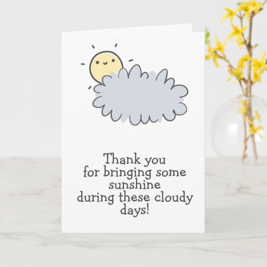 Bringing Me Sunshine - Zorgverlener voor kanker da Kaart (Gele Bloem)