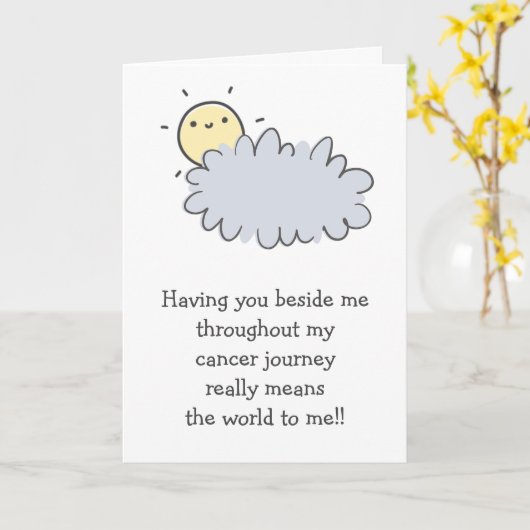 Bringing Me Sunshine - Zorgverlener voor kanker da Kaart (Gele Bloem)