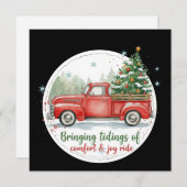 Bringing Tidings of Comfort & Joy Ride funny xmas Feestdagenkaart (Voorkant / Achterkant)