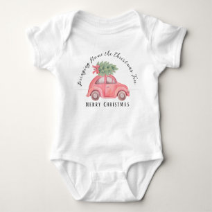 Brining Home The Kerstmis Baby Jersey Bodysuit