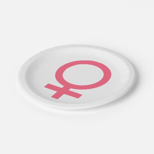 Brink Pink Venus-symbool Papieren Bordje (Gekanteld)