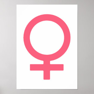 Brink Pink Venus-symbool Poster