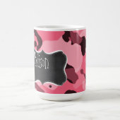 Brink Roze Camo; Camouflage; Retro Chalkboard Koffiemok (Center)