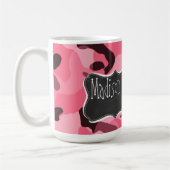 Brink Roze Camo; Camouflage; Retro Chalkboard Koffiemok (Links)