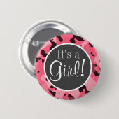 Brink Roze Camo; Camouflage Ronde Button 5,7 Cm (Voorkant /achterkant)