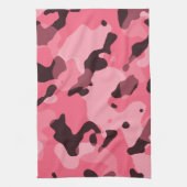 Brink Roze Camo; Camouflage Theedoek (Verticaal)