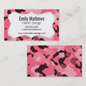 Brink Roze Camo; Camouflage Visitekaartje (Voorkant / Achterkant)
