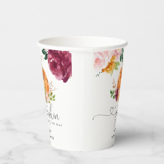 Brinkend pompoenpompoen baby shower papieren bekers (Rechts)