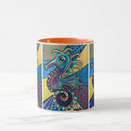 Brio het zeepaardje! Original Art Beverage Mok (Midden)