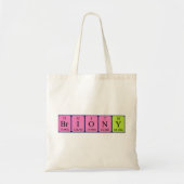Briony periodieke lijstnaam canvas tas (Voorkant)
