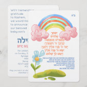 Bris Brit Milah Jewish Baby Naming Kaart (Voorkant / Achterkant)