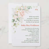 Bris Brit Milah Jewish Baby Naming Uitnodiging (Achterkant)