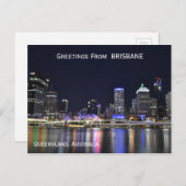 Brisbane Australia Briefkaart (Voorkant / Achterkant)