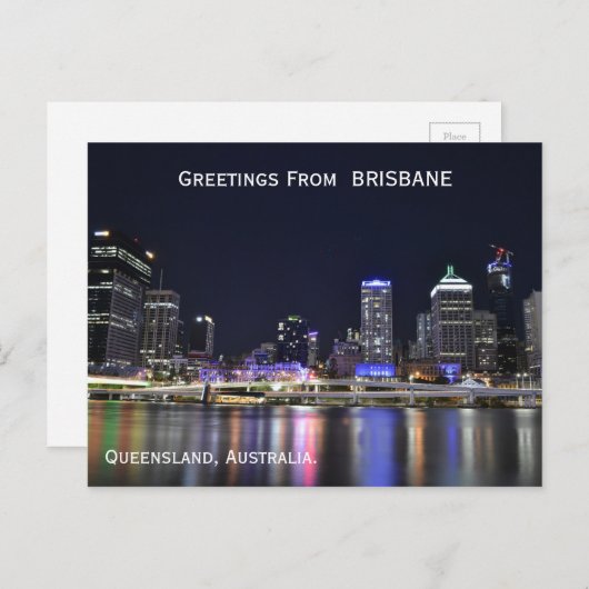 Brisbane Australia Briefkaart (Voorkant / Achterkant)