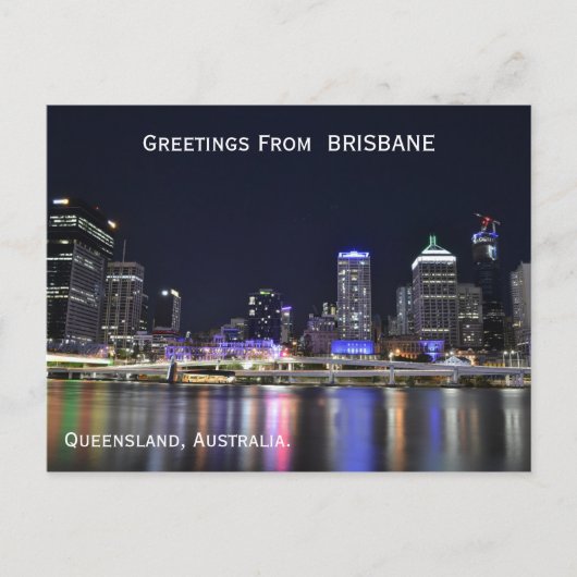 Brisbane Australia Briefkaart (Voorkant)