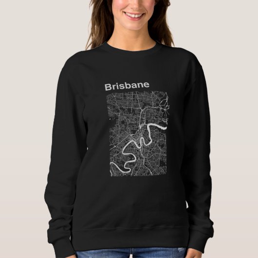 Brisbane Australia Classic City Map Graphic Trui (Voorkant)
