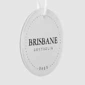 Brisbane Australia Simple International Travel Ornament (voorkant)
