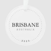 Brisbane Australia Simple International Travel Ornament (voorkant)