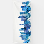 Brisbane Australia Skyline Blue Spandoek (Verticaal)