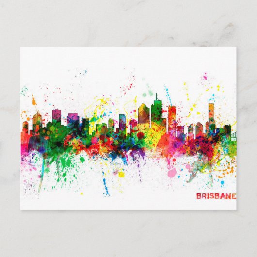Brisbane Australia Skyline Briefkaart (Voorkant)